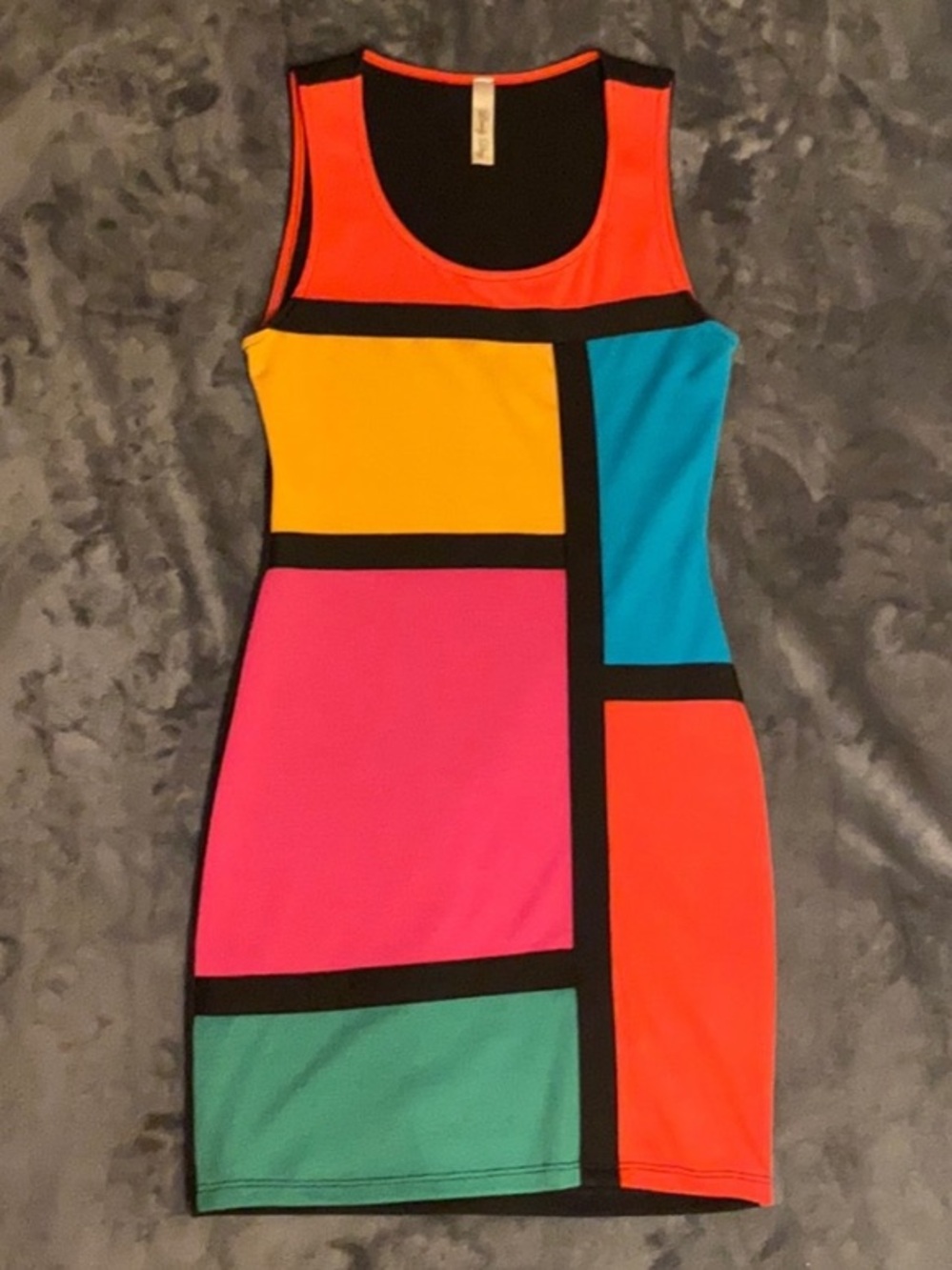 Color Block Mini Dress